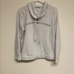 Tommy Hilfiger Grey kids funnel neck sweater